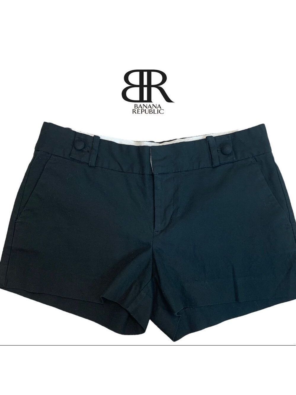 BANANA Republic women’s black chino cargo shorts Sz 6